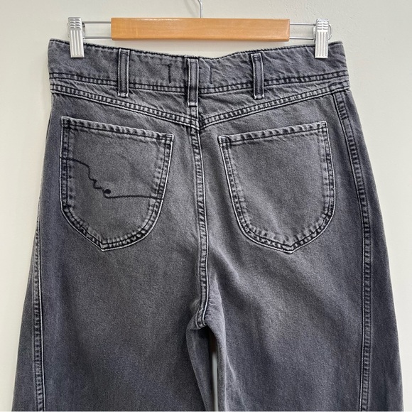 We the free Aster Straight Leg Jeans Barrel Leg in Asteroid Washed Black Size 30 - Picture 7 of 16